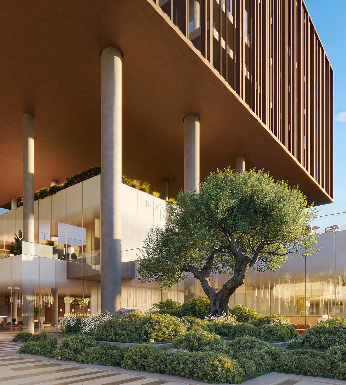 Public podium terraces